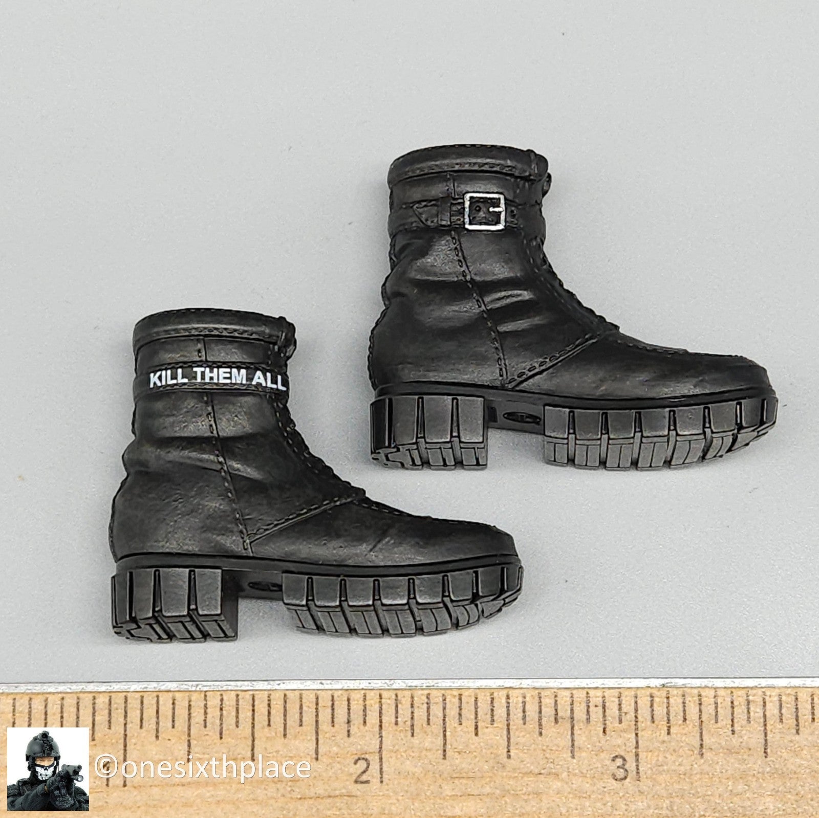 1:6 scale Soldier Story PUBG Battlegrounds Female Black Boots (Peg Type)