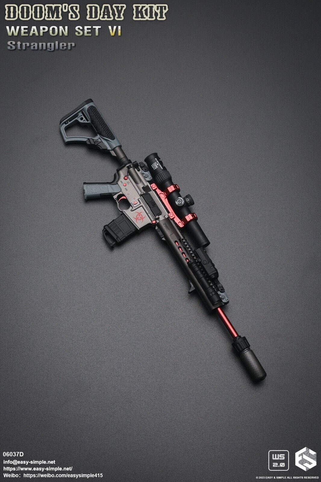 1:6 scale Easy & Simple Doom's Day Kit Weapon Set VI Ver D Strangler 06037D