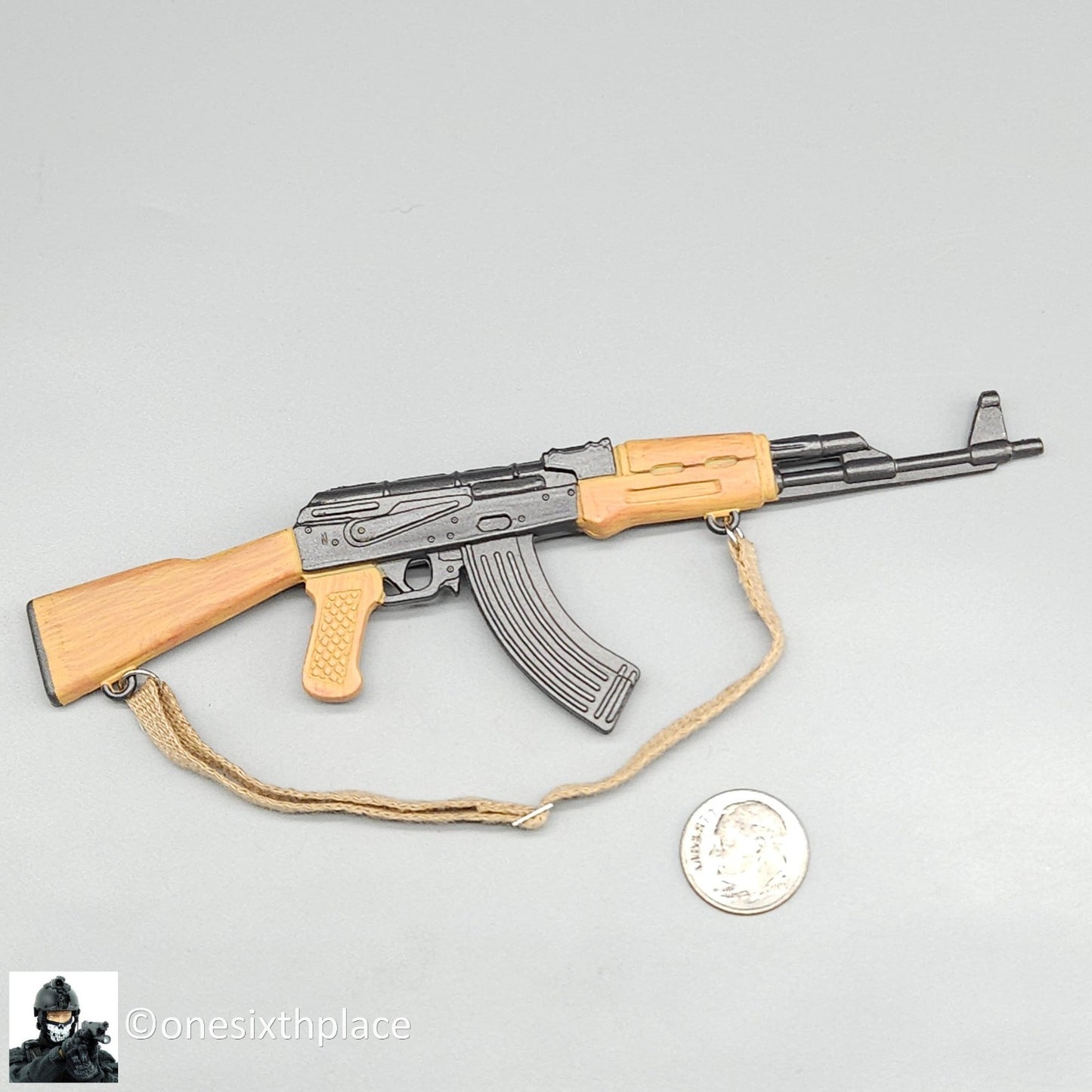 1:6 scale Cotswold AK47 Rifle w/ Sling for 12" Figures