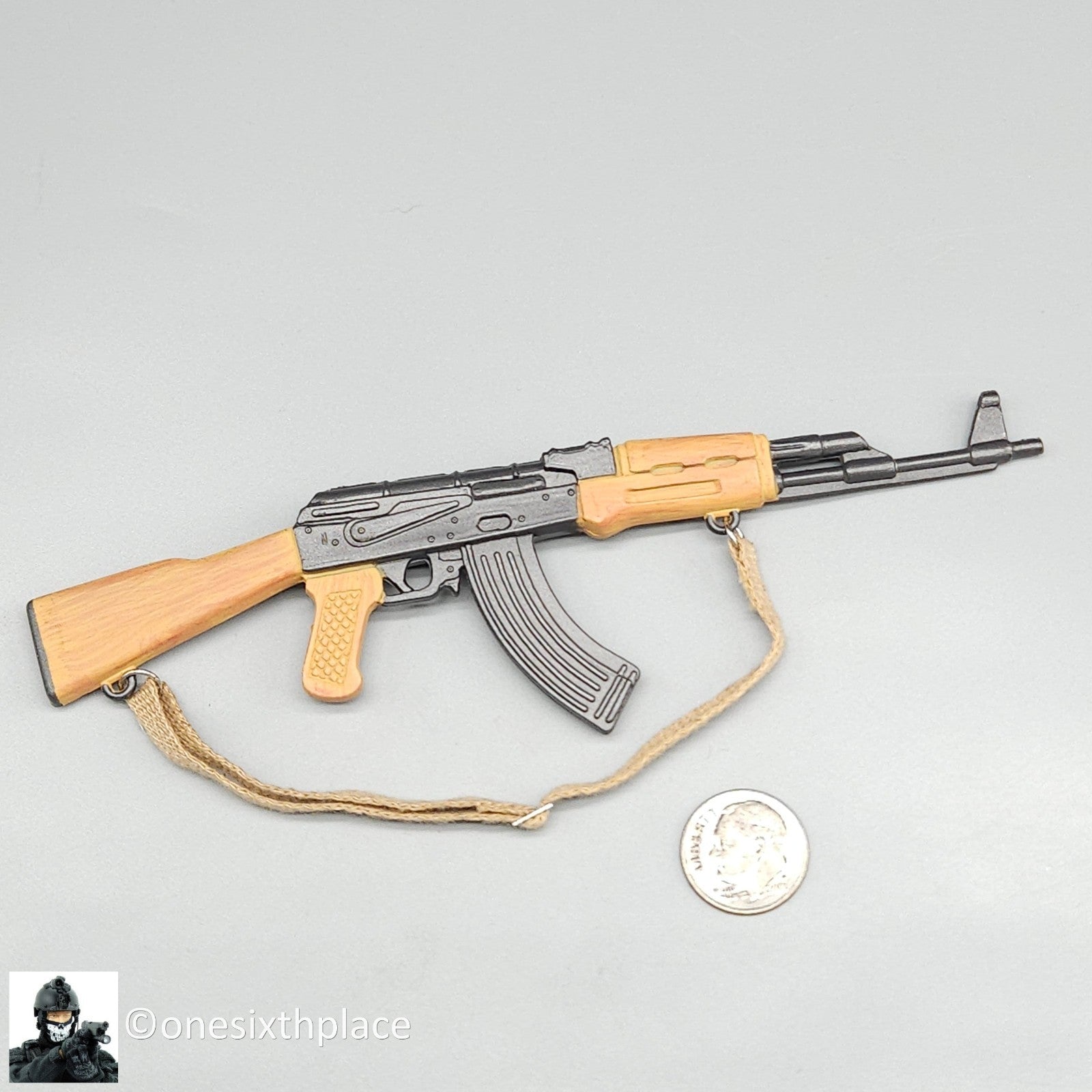 1:6 scale Cotswold AK47 Rifle w/ Sling for 12" Figures