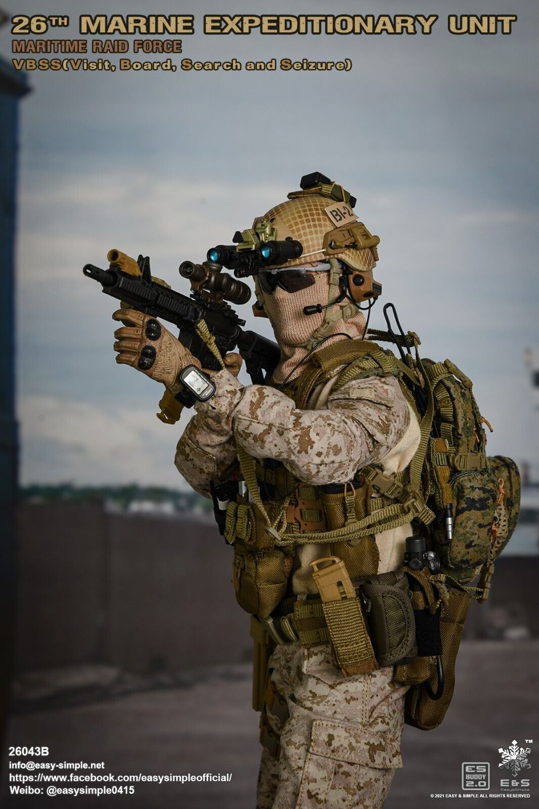 1:6 scale Easy & Simple USMC 26th MEU FSBE2 Flashbang Pouch for 12" Figures