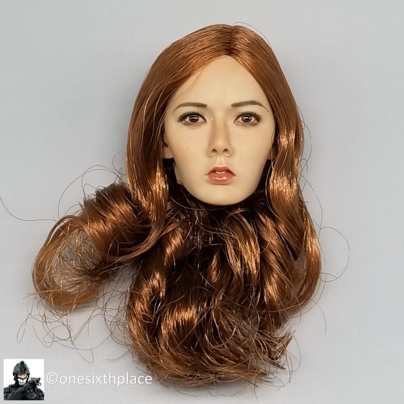 1:6 YM Toys Female Asian Brown Hair Head Sculpt 12" Phicen TBLeague YMT-001C