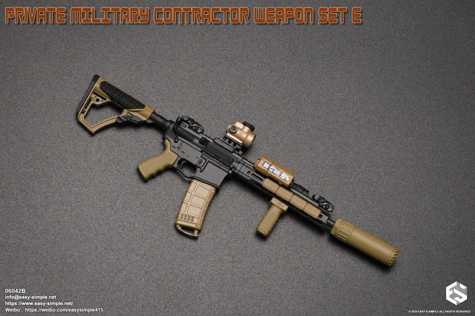 1:6 Easy & Simple Private Military Contractor Weapon Set E Ver. B for 12" Figure