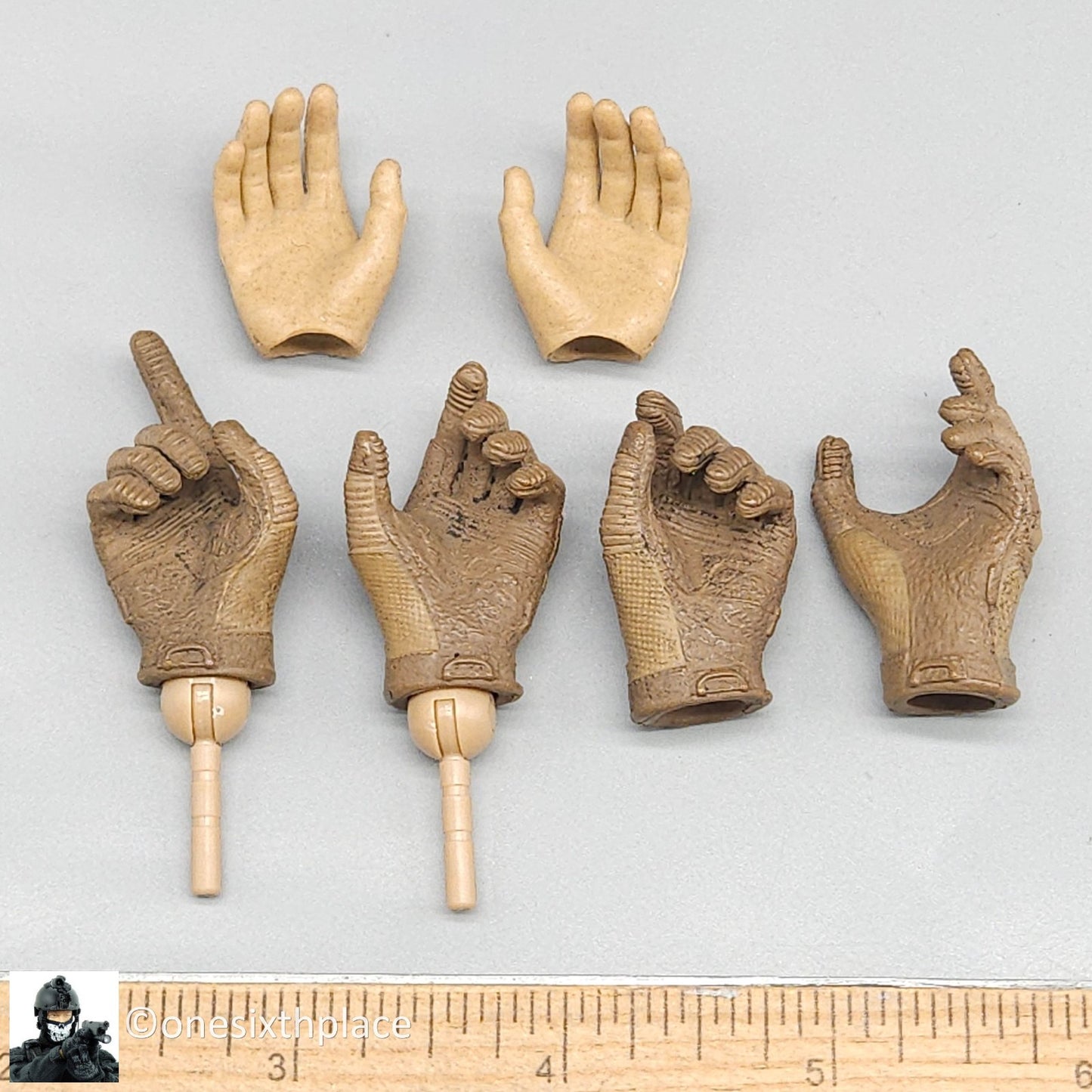 1:6 scale Easy & Simple ALPHA Team Leader Gloved Hands Set for 12" Figures