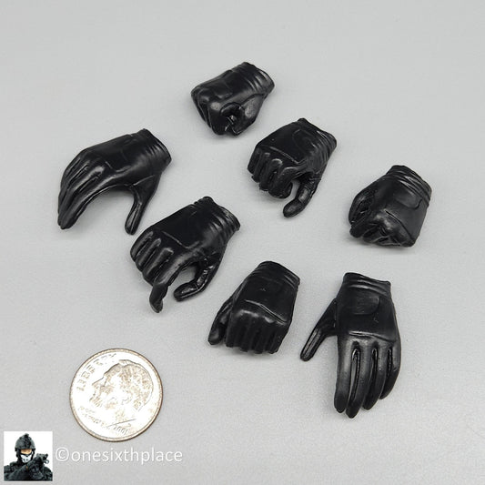 1:6 Very Cool Trickybaby 12 Female Black Gloved Hands Set for 12" Figures