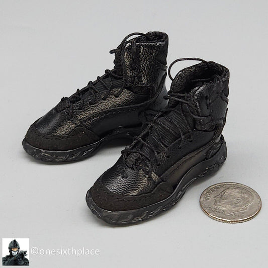 1:6 Mini Times Navy SEAL Special Force HALO Black Boots (Peg Type)