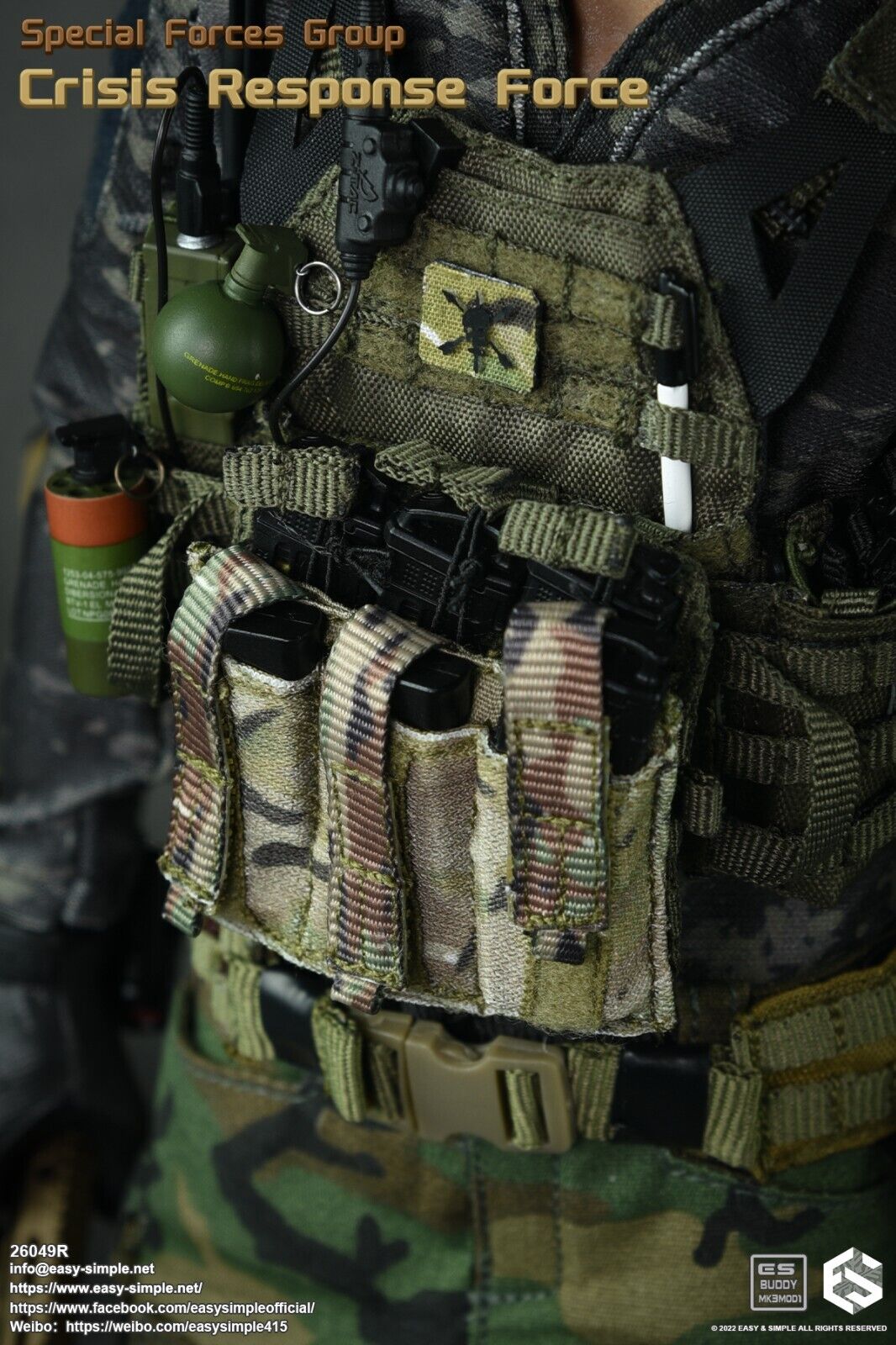 1:6 Easy & Simple Special Forces Group Crisis Response Force Patches Set