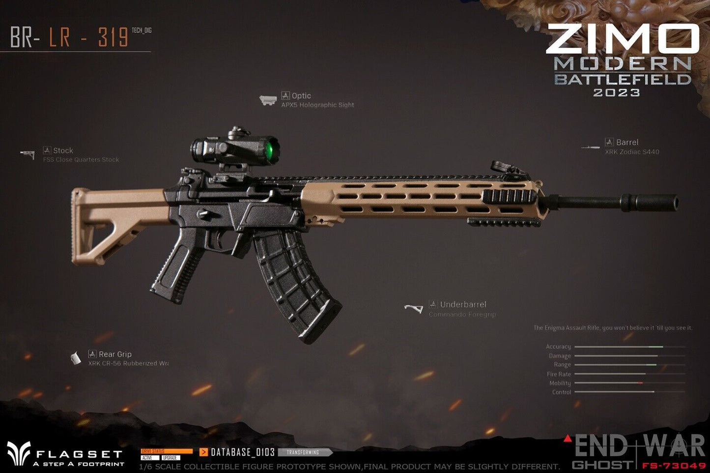 1:6 scale Flagset Modern Battlefield 2023 Zimo 12" Action Figure FS-73049