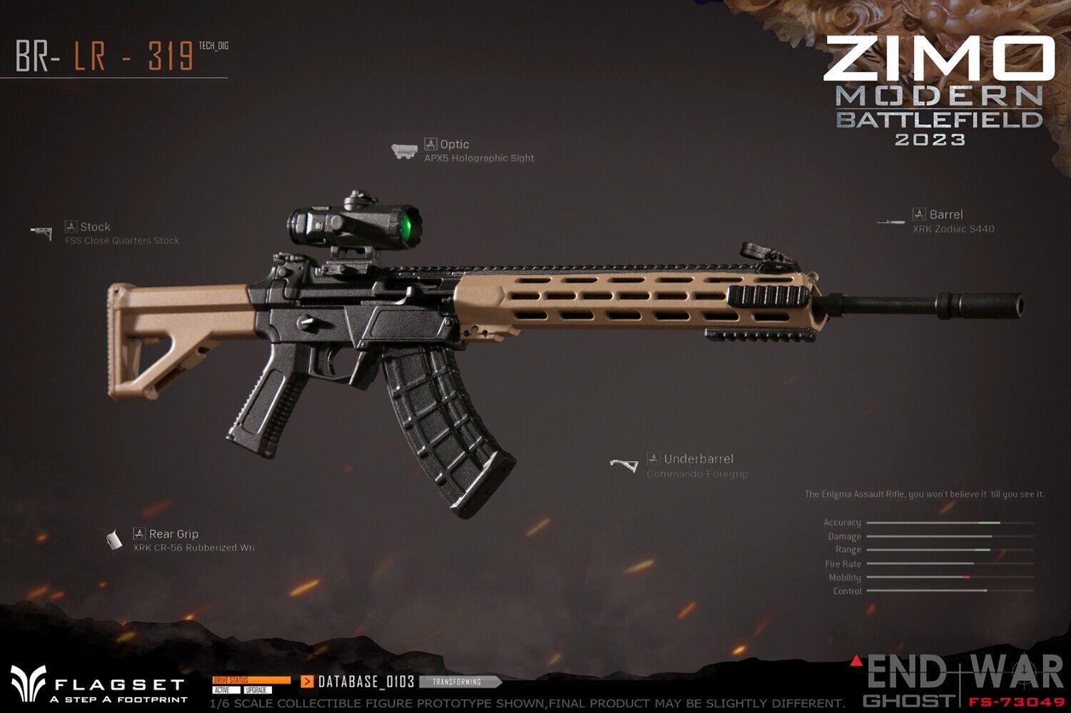 1:6 scale Flagset Modern Battlefield 2023 Zimo 12" Action Figure FS-73049