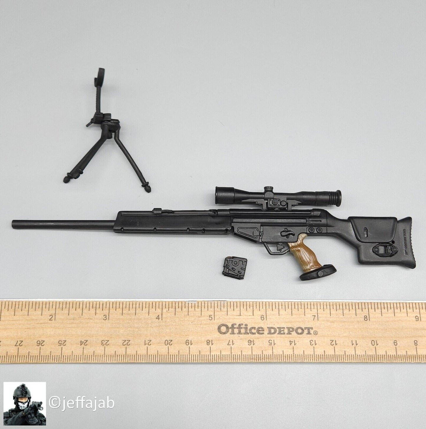 1:6 Ultimate Soldier HK PSG1 Sniper Rifle 12" GI Joe Dragon German GSG9 Police