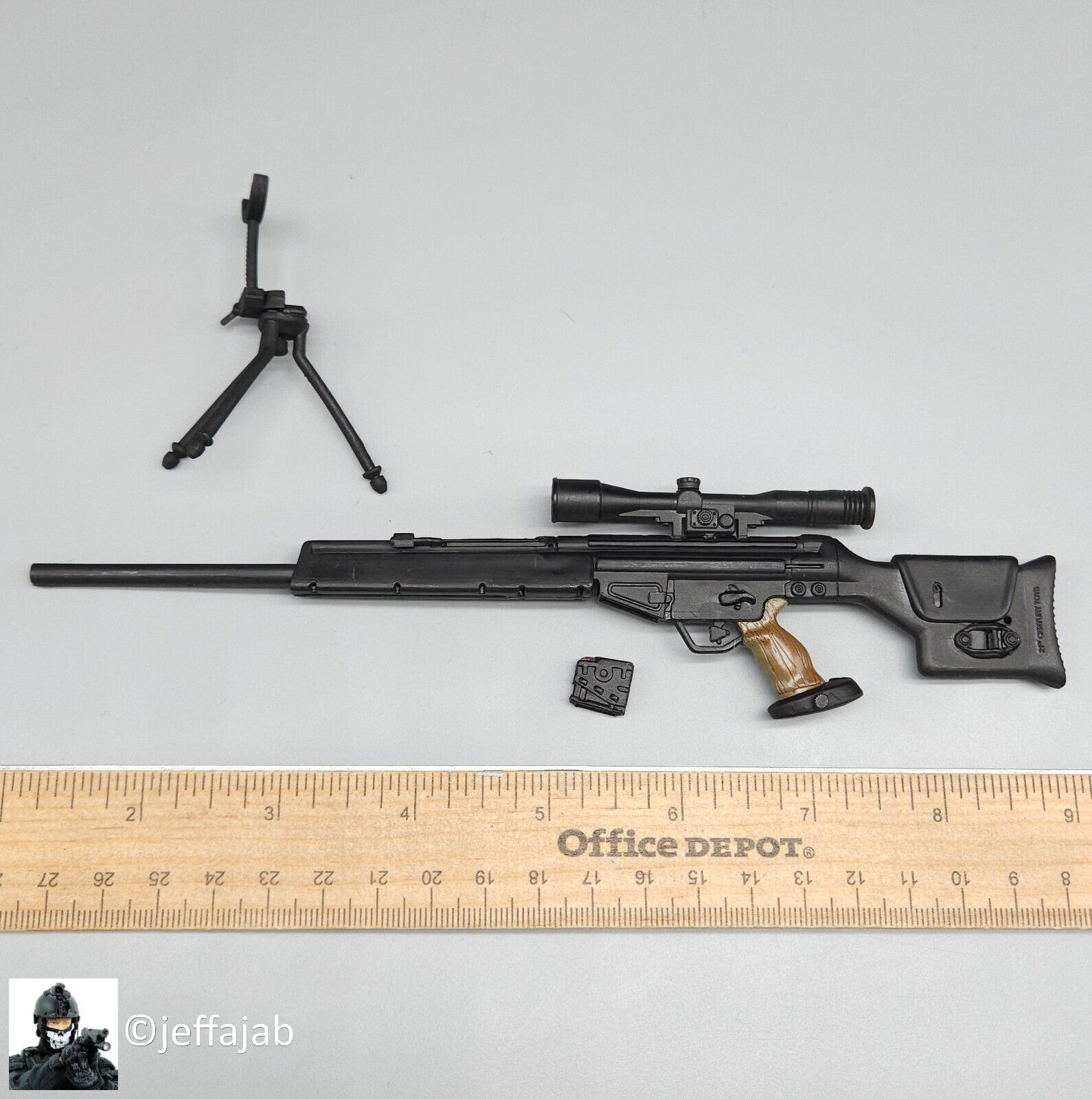 1:6 Ultimate Soldier HK PSG1 Sniper Rifle 12" GI Joe Dragon German GSG9 Police