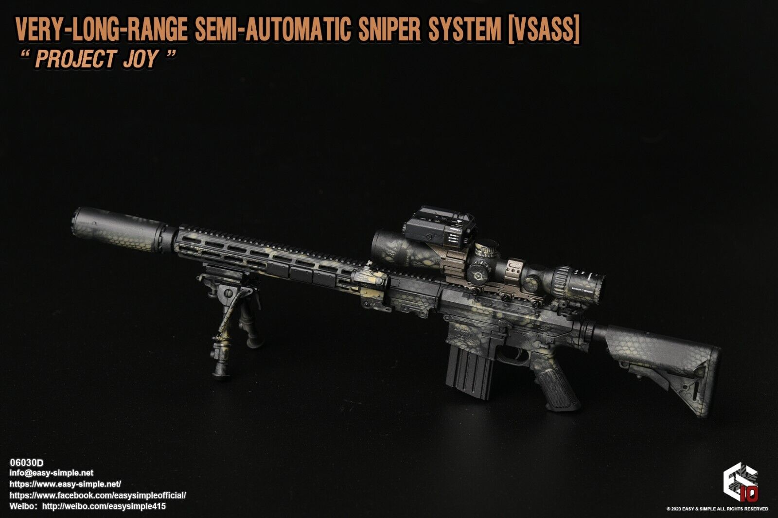 1:6 Easy Simple Very Long Range Semi Automatic Sniper System VSASS SHADOW Set D