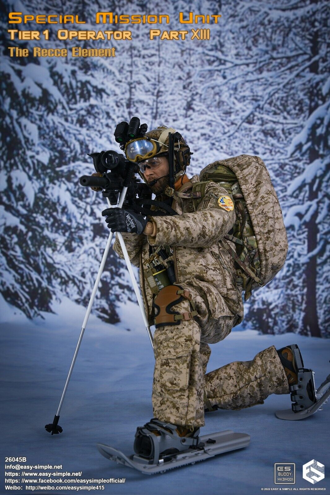 1:6 Easy Simple Recce Element Military Snowshoes for 12" GI Joe Dragon DamToys