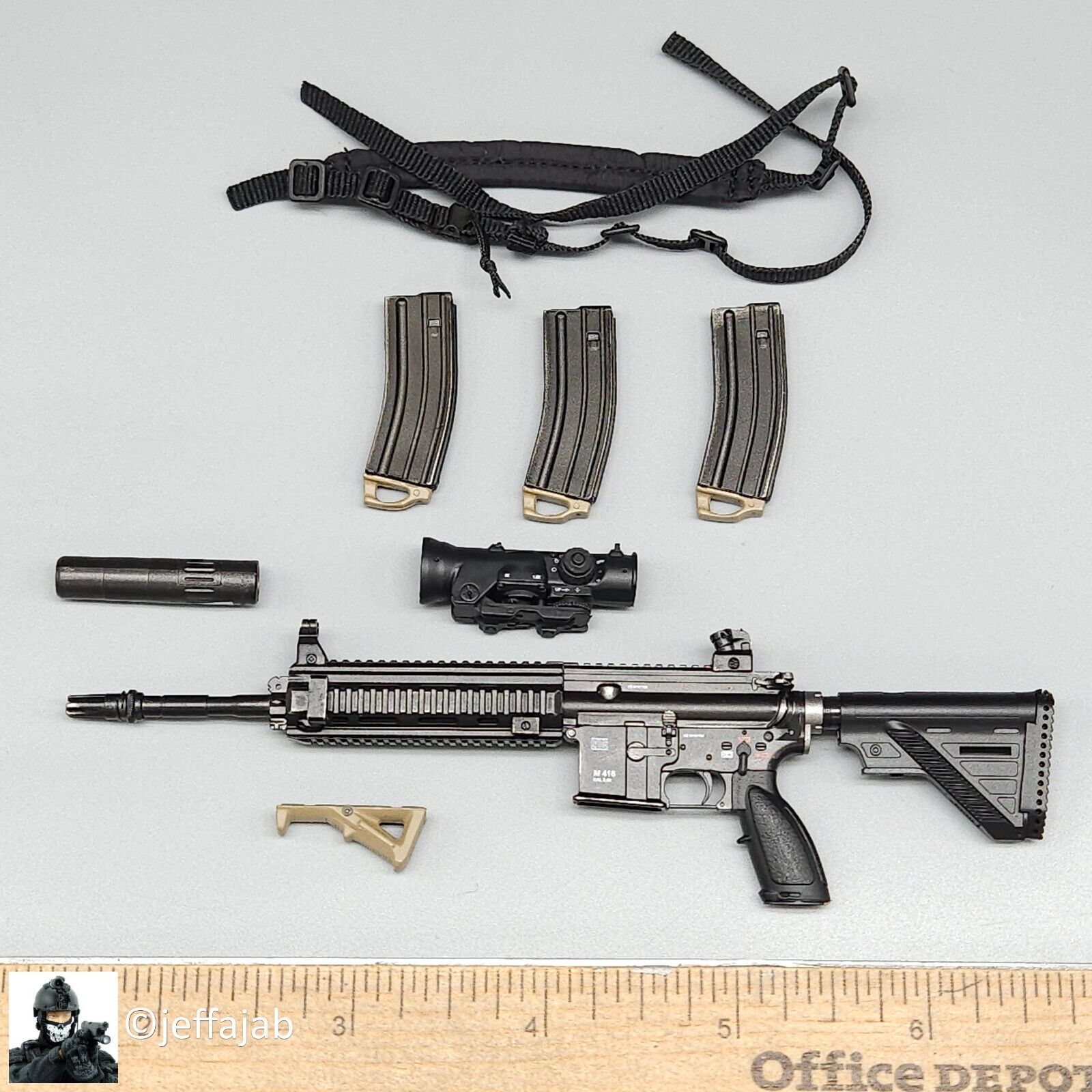 1:6 Soldier Story PUBG Battlegrounds Female Taego HK416 Rifle Set