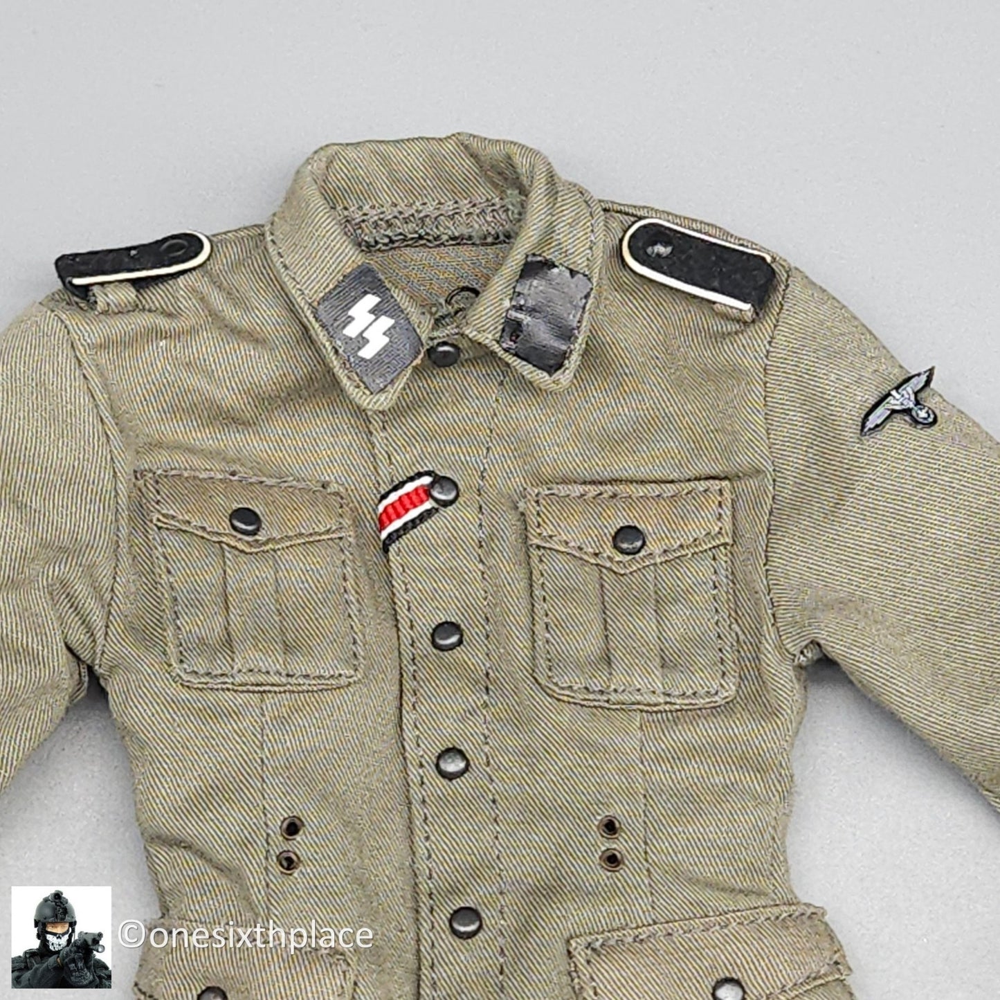 1:6 scale Dragon WWII German SS Mann Schutz Uniform Tunic & Pants #2 12" Figures