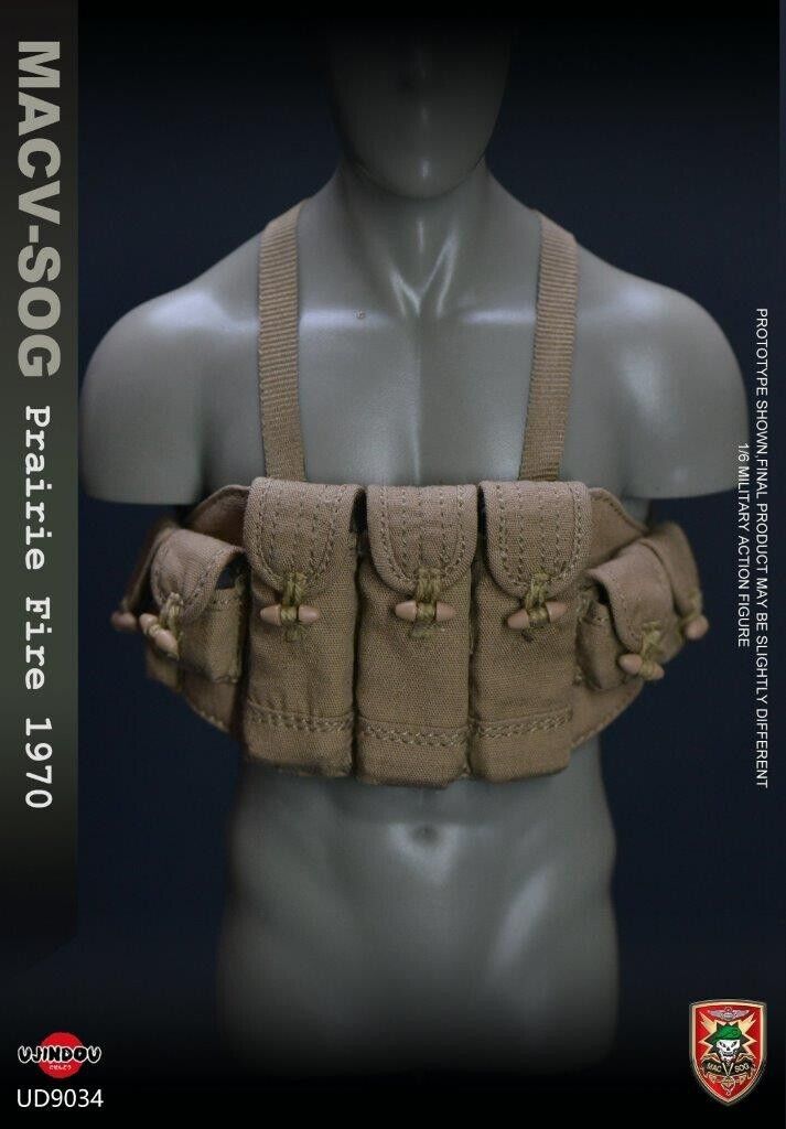 1:6 Ujindou Vietnam MACV-SOG Prairie Fire NVA AK Chest Rig for 12" Figures