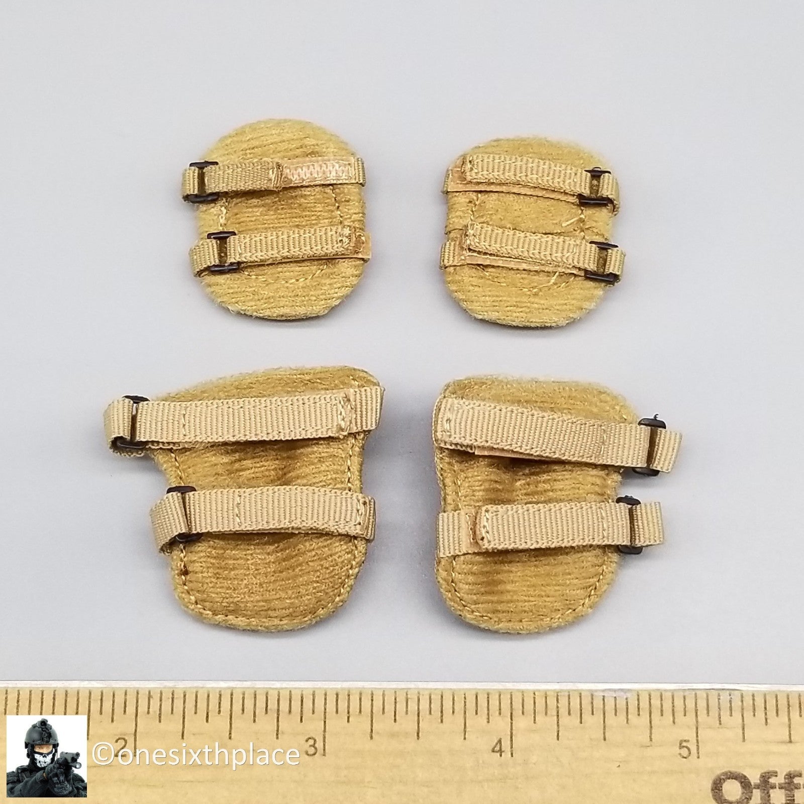 1:6 King's Toy USMC SRT Tan Elbow & Knee Pads Set for 12" Figures