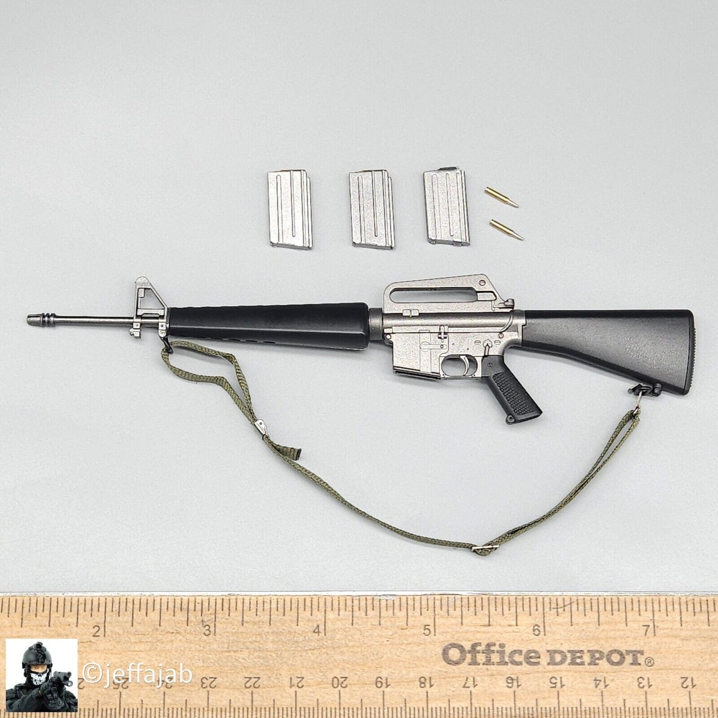 1:6 scale DiD Vietnam War US Army Lt Col Moore M16 Rifle for 12" Figures