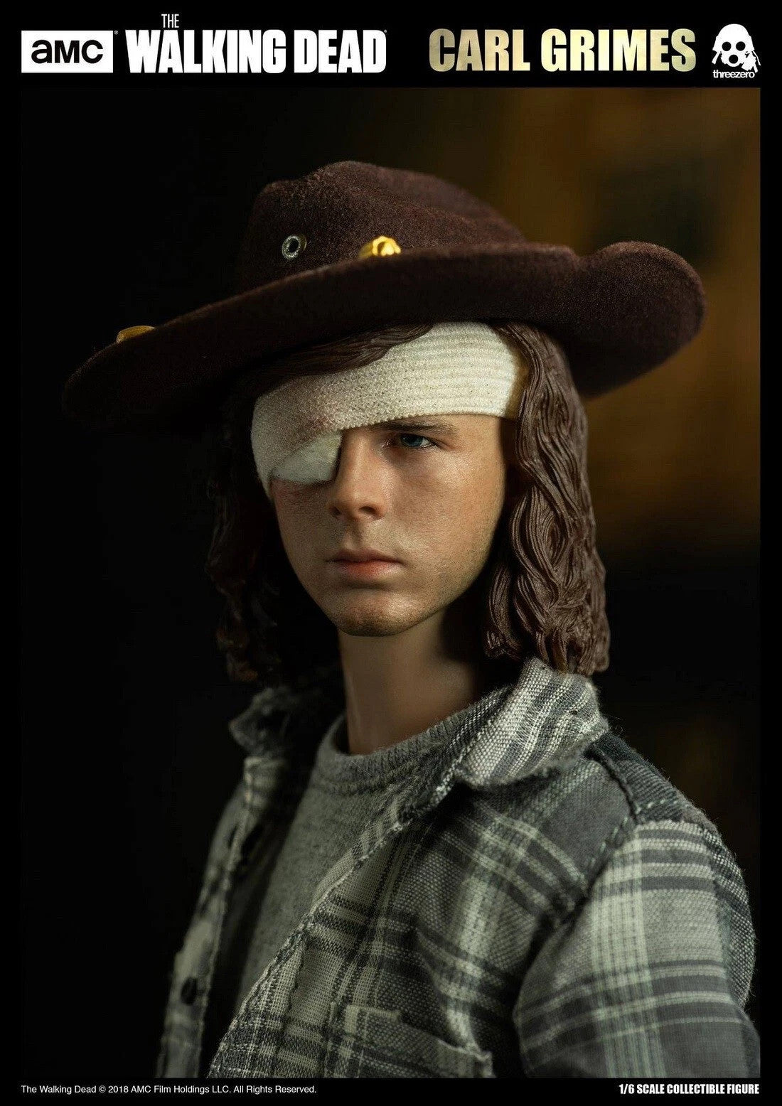 1:6 scale 3A ThreeZero Walking Dead TWD Carl Grimes Head Sculpt for 12" Figures