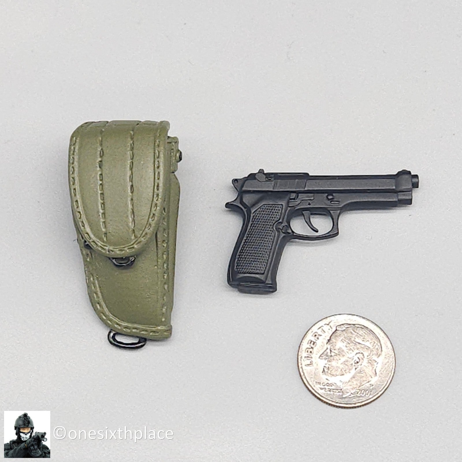 1:6 scale Dragon USMC Curtis M9 Pistol w/ M12 Holster for 12" Figures