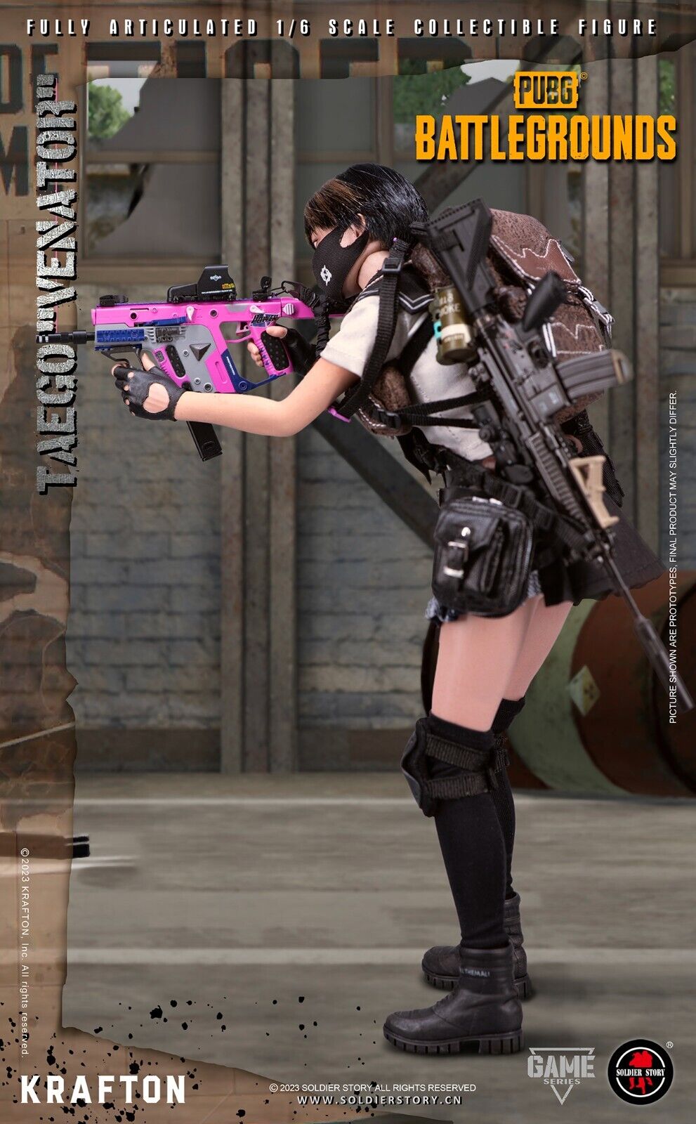 1:6 Soldier Story PUBG Battlegrounds Taego Female Fingerless Gloved Hands