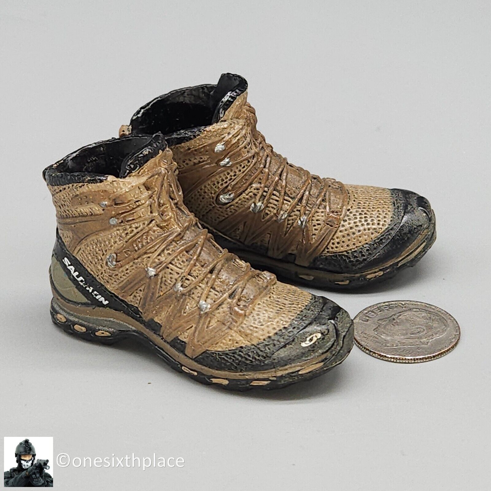 1:6 scale Easy & Simple Quest 4D GTX Boots (Peg Type) for 12" Figures