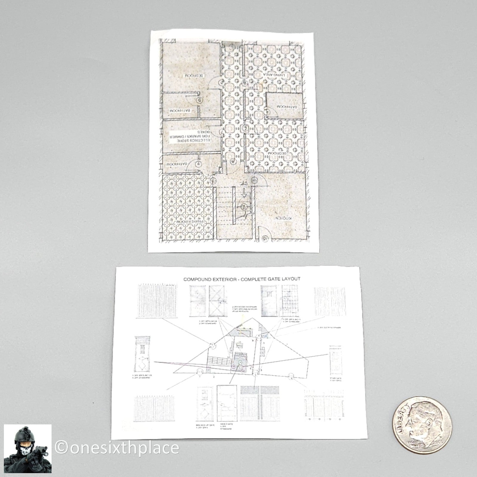 1:6 Soldier Story Zero Dark Thirty MK46Mod1 Gunner Mission Maps for 12" Figures