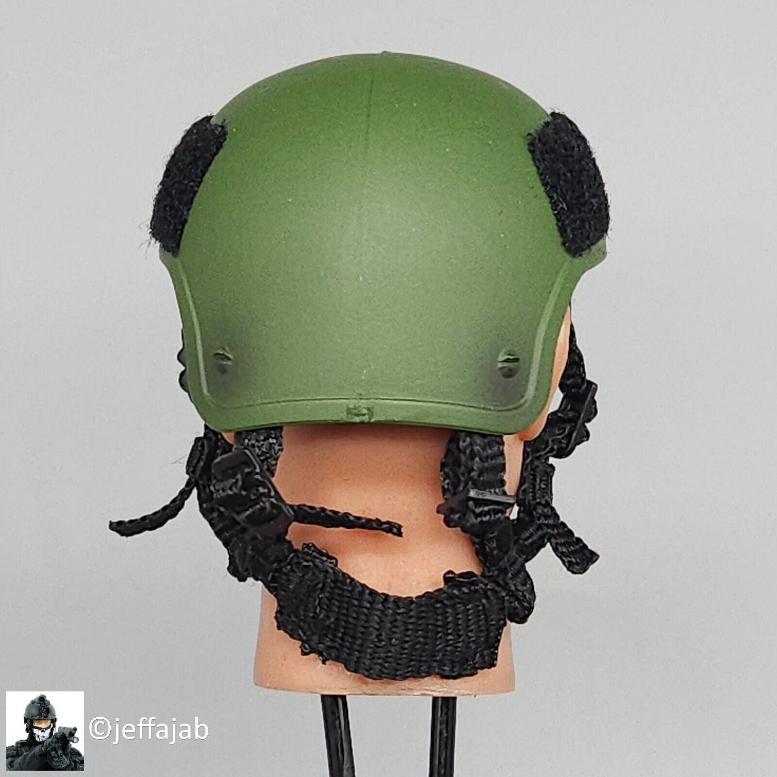 1:6 scale BBI Green Half Cut MICH Helmet for 12" Figures SEAL CAG