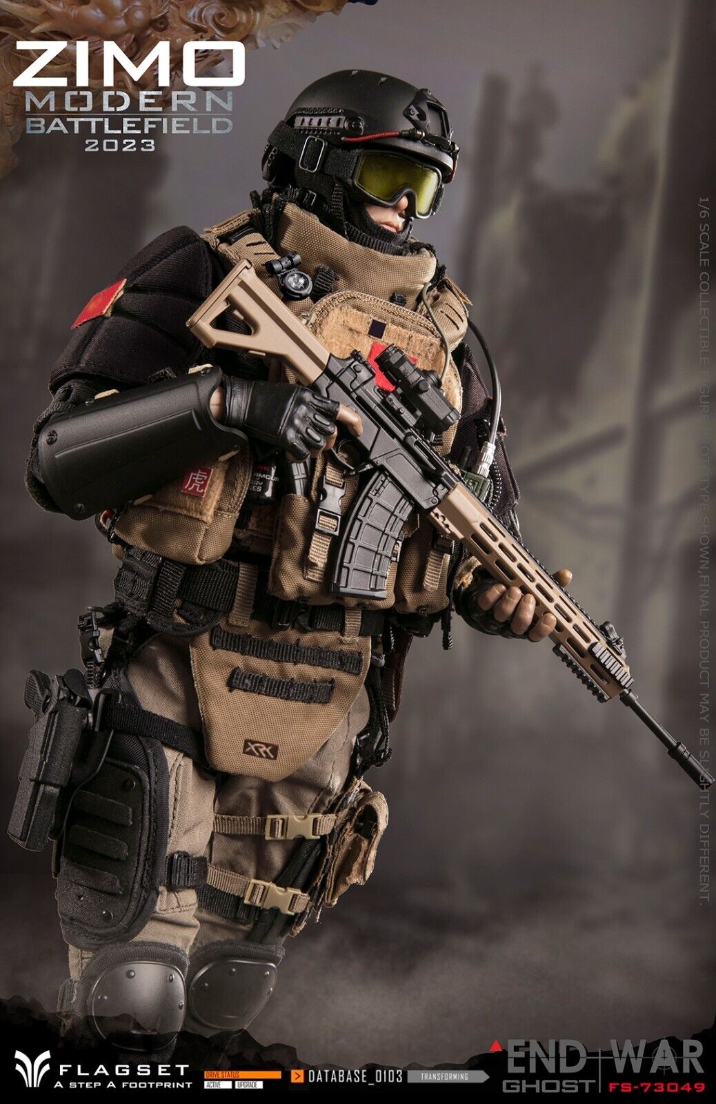 1:6 scale Flagset Modern Battlefield 2023 Zimo 12" Action Figure FS-73049