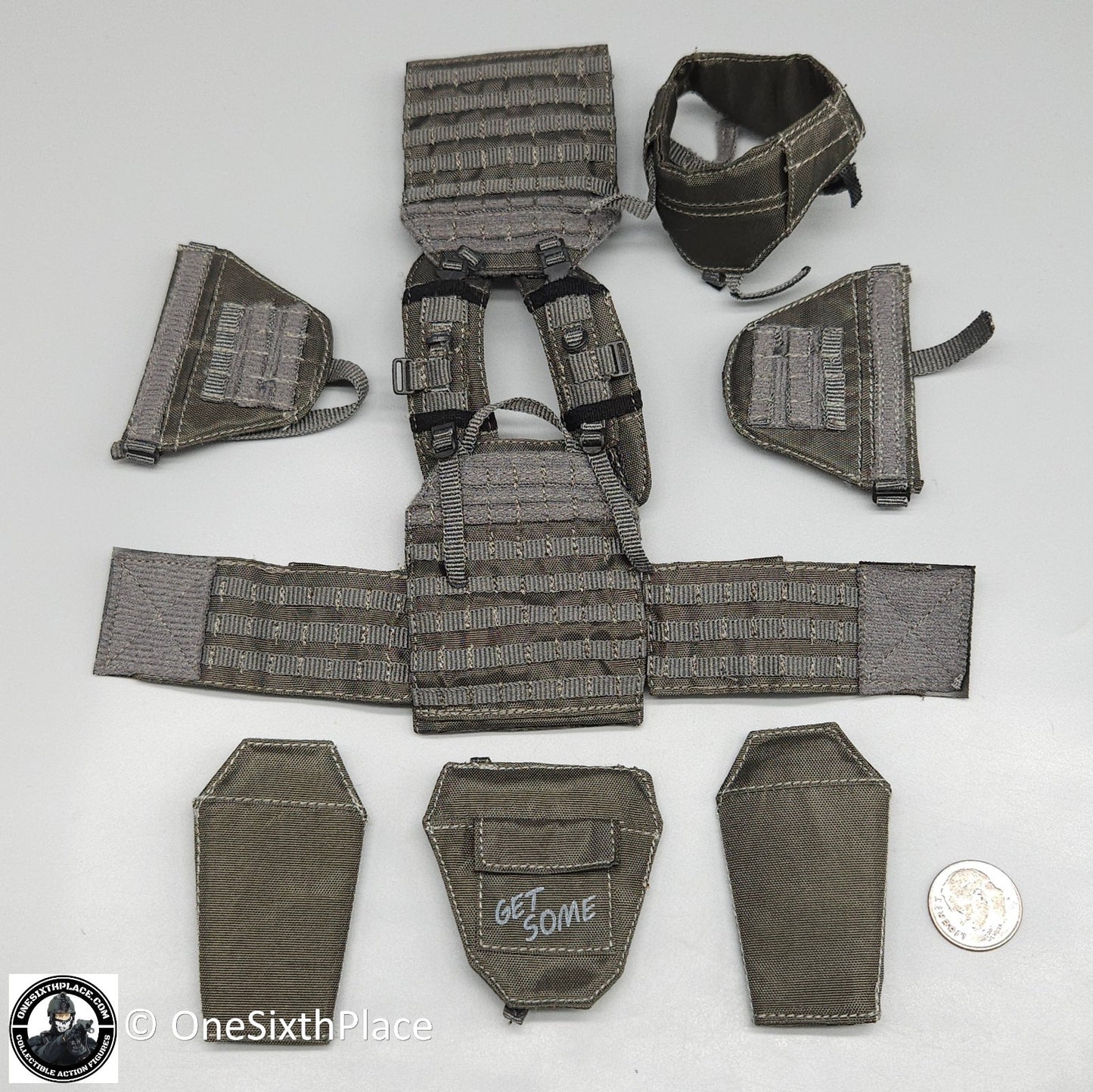 1:6 scale Easy & Simple ZERT Juggernaut Sully Gray Plate Carrier w/ Forearm Pads
