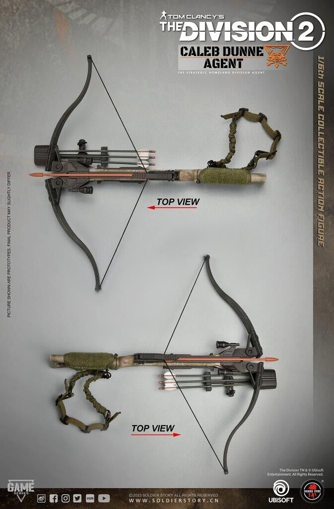 1:6 Soldier Story The Division 2 Agent Caleb Dunne Crossbow & Arrows Set
