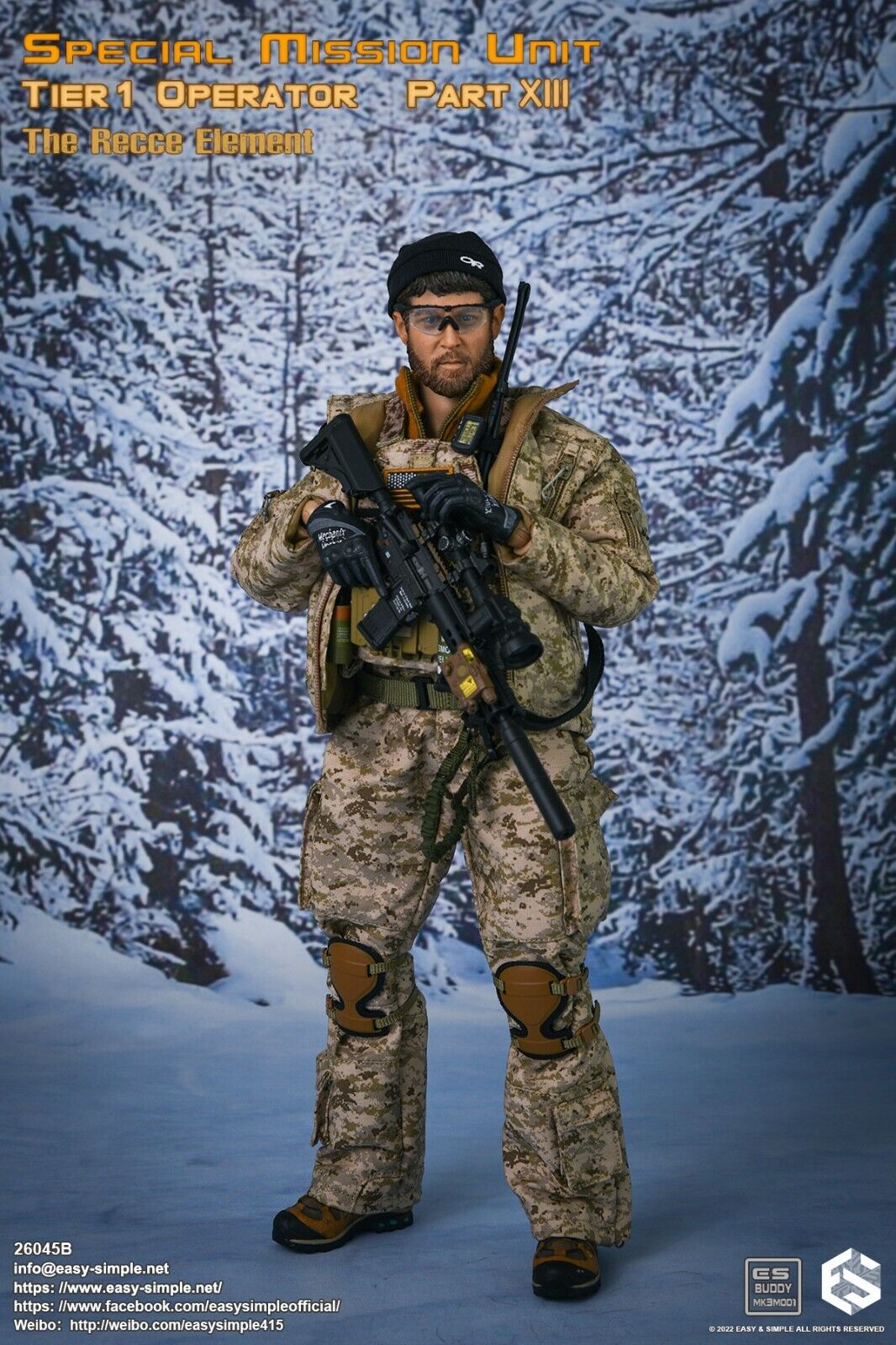 1:6 Easy & Simple SMU Tier 1 Operator Pt XIII Recce Element B 12" Figure 26045B