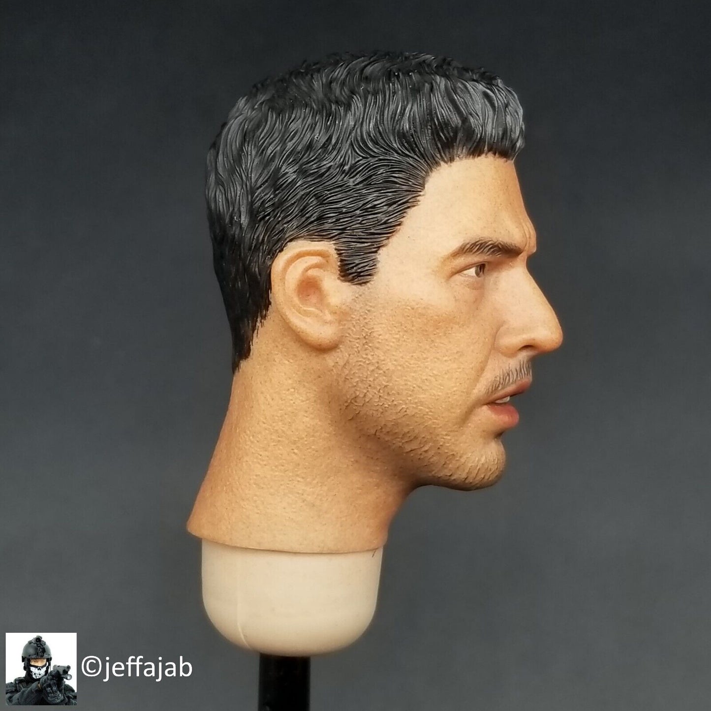 1:6 Facepool WWII US Infantry Technician Mellish Male Head Sculpt for 12" Figure