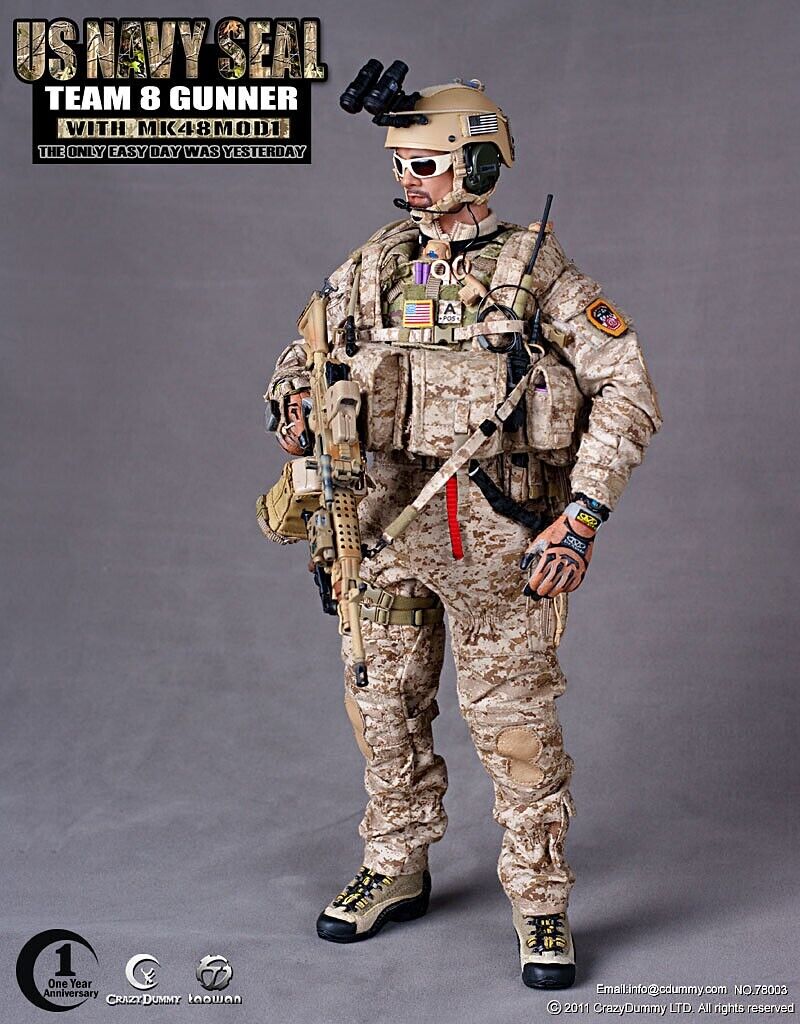 1:6 Crazy Dummy SEAL Team 8 HPFU Combat AOR1 Camo Uniform for 12" Figures