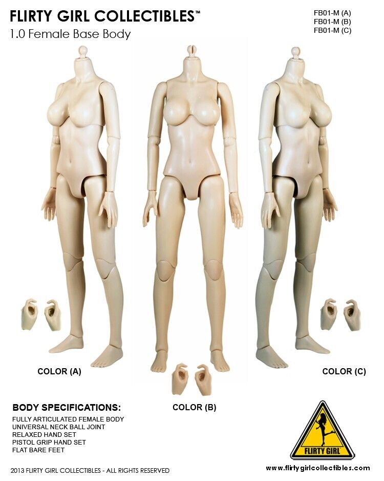 1:6 Flirty Girl Female 2.0 Large Bust Body FB02-L for 12" Figures