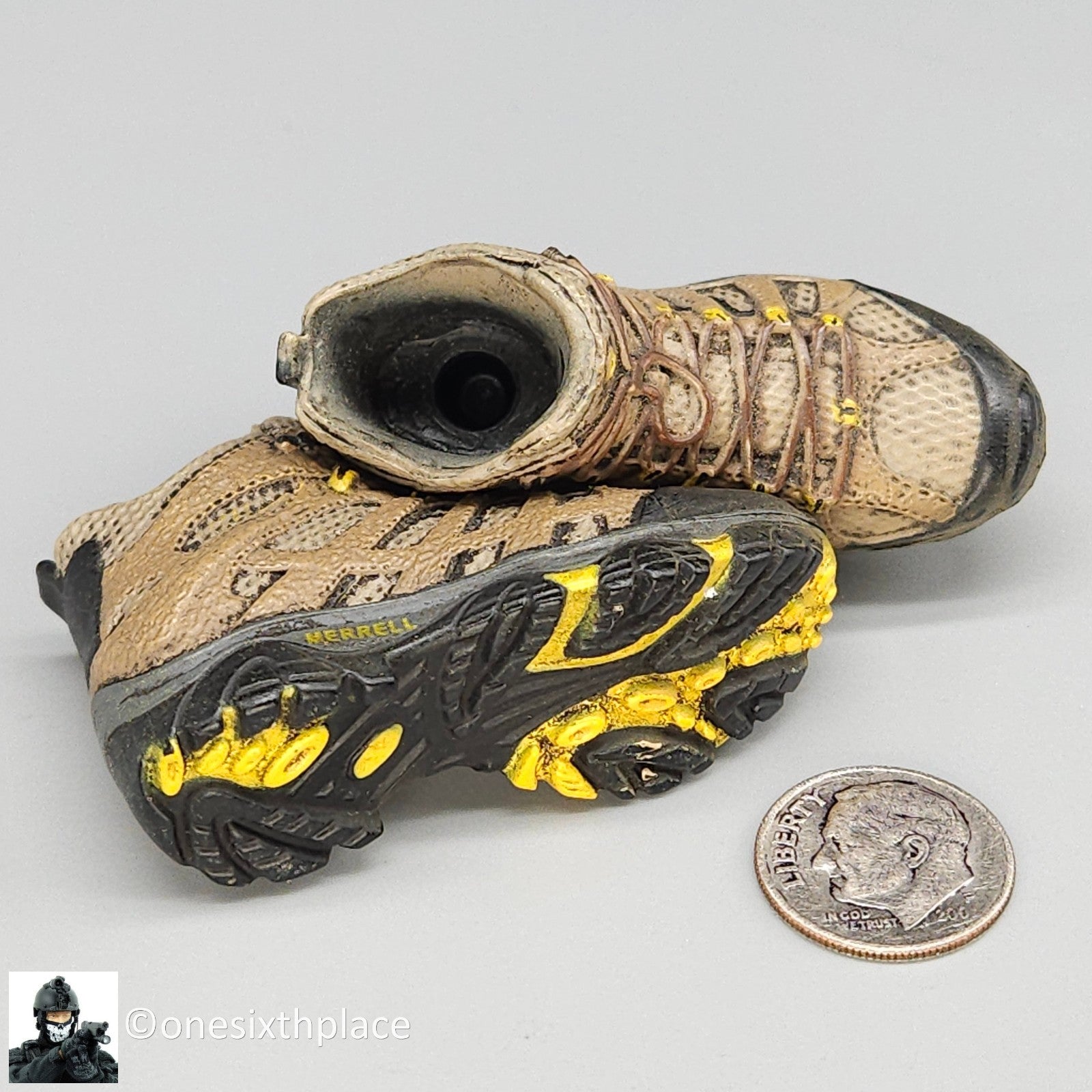 1:6 scale Easy & Simple Merrell Moab Hiking Boots (Peg Type) for 12" Figures