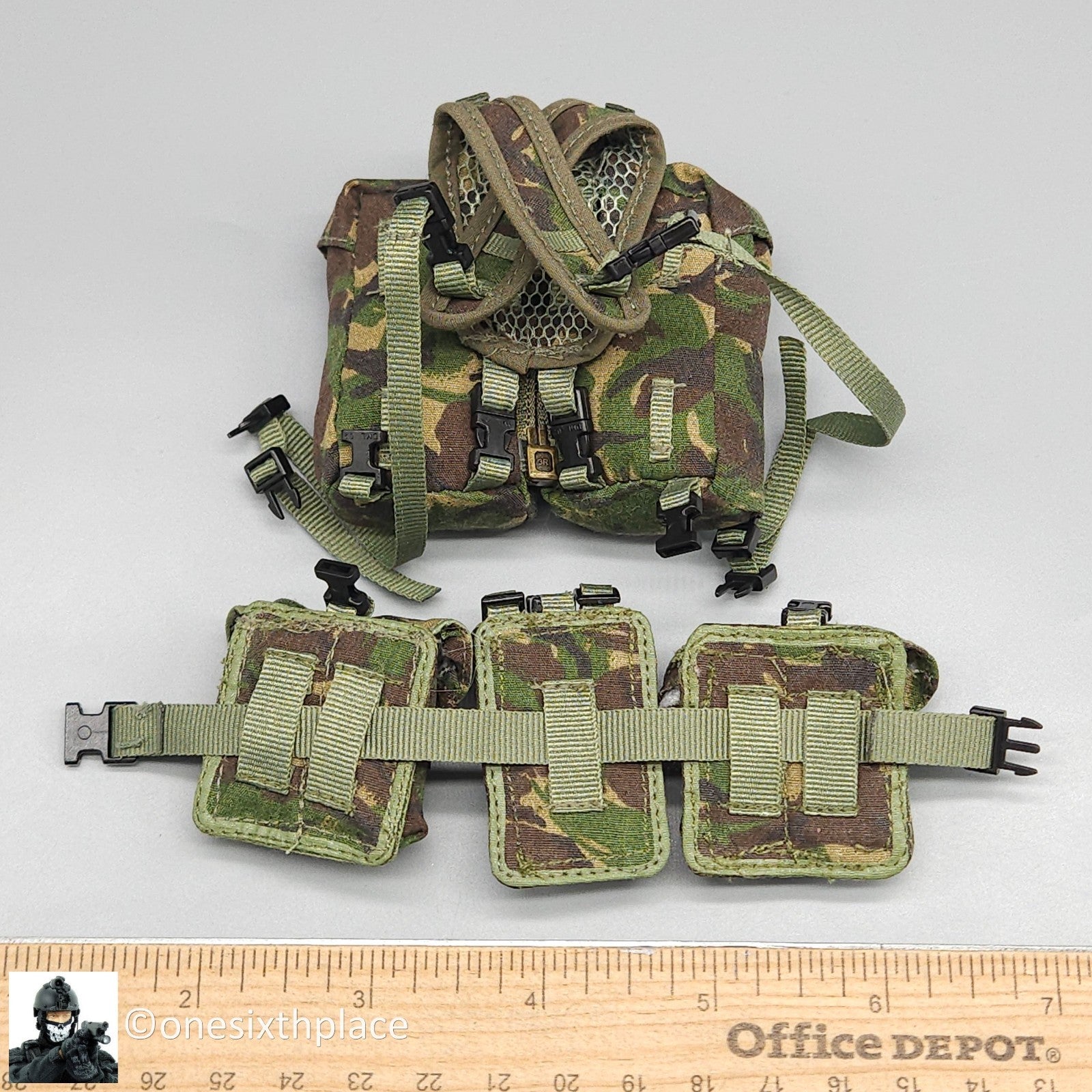 1:6 Dragon British Royal Marines Commando Roger Belt w/ DPM Pouches 12" Figures