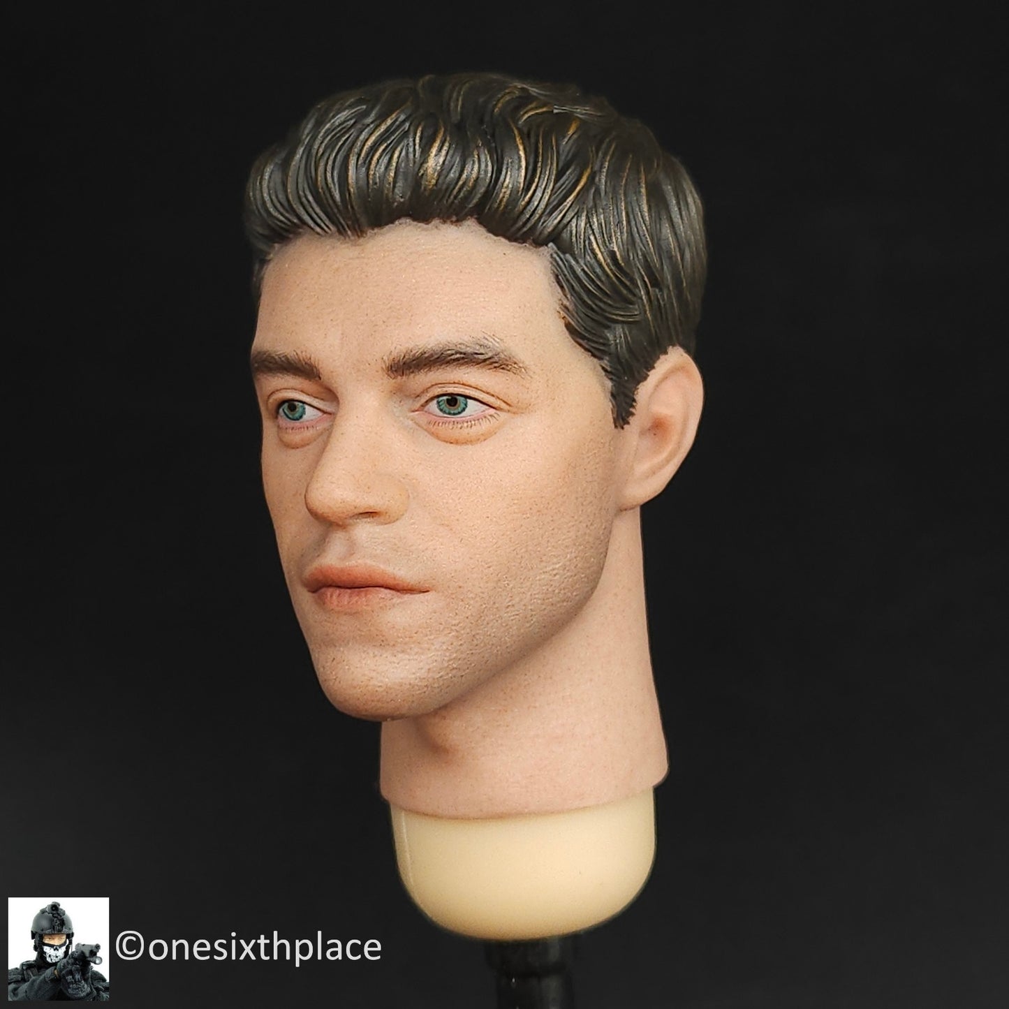 1:6 Facepool WWII USMC Snafu Rami Malek Male Head Sculpt for 12" Figures