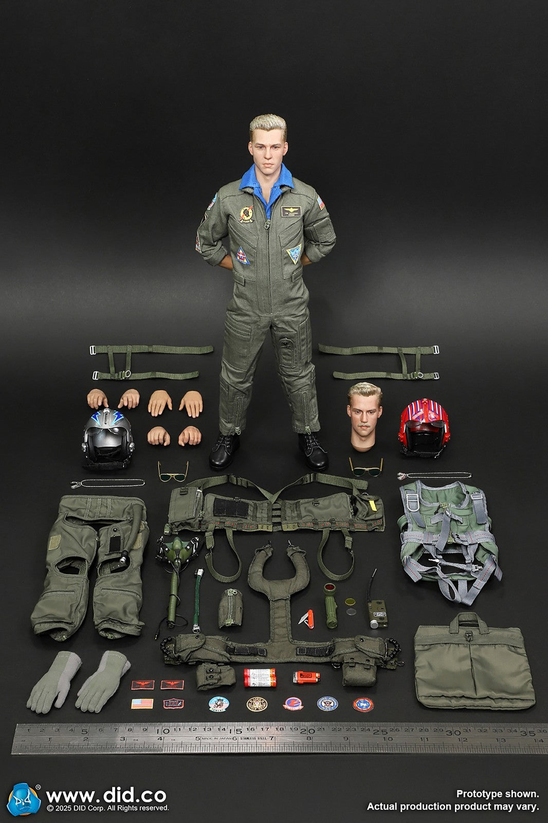 1:6 DID US Navy F-14 Pilot Tom & Nick Male Slim Tall Body for 12" Figures