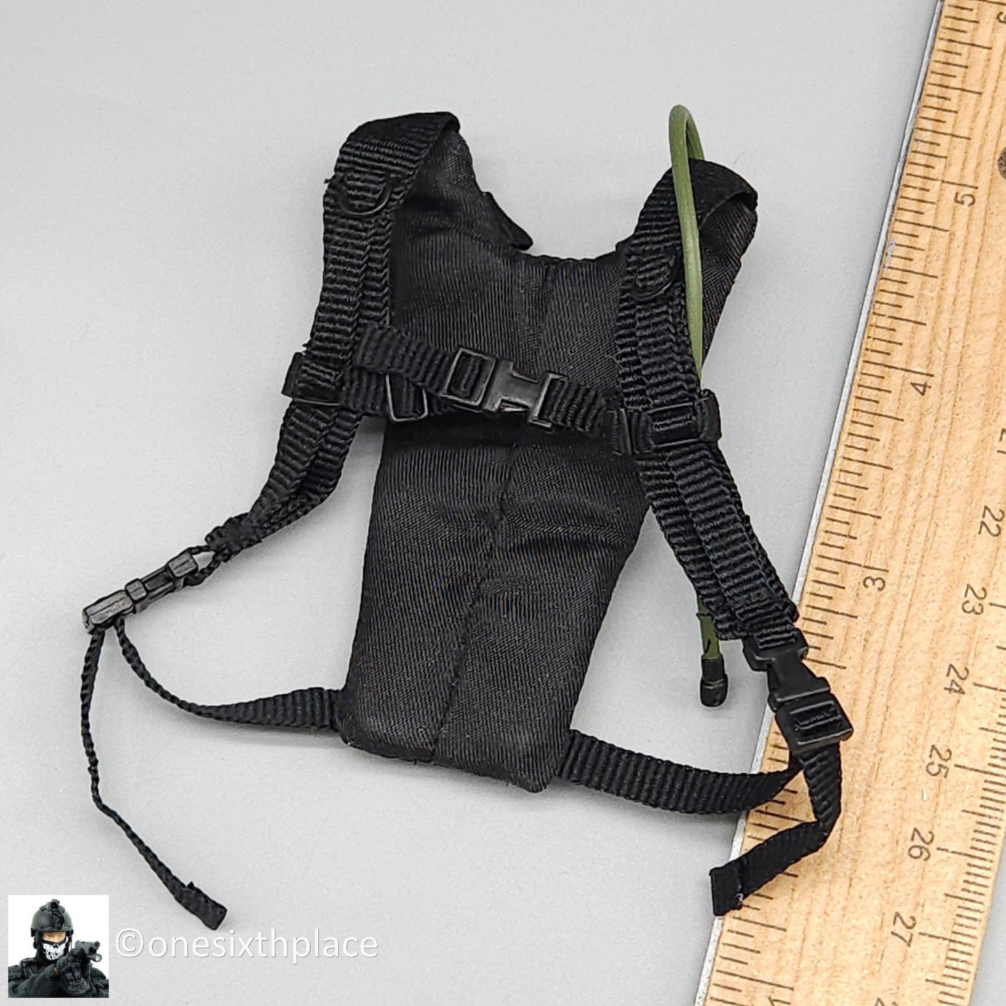 1:6 scale BBI Black Camelback Hydration Backpack for 12" Figures