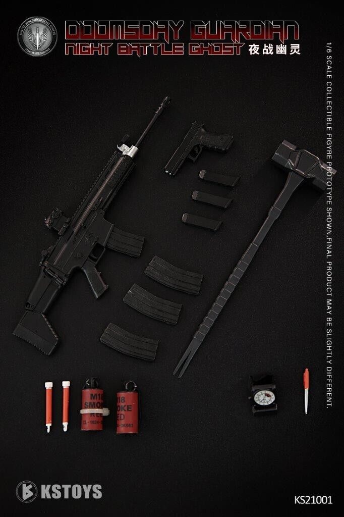 1:6 KSToys Doomsday Guardian SCAR-L Rifle for 12" Figures