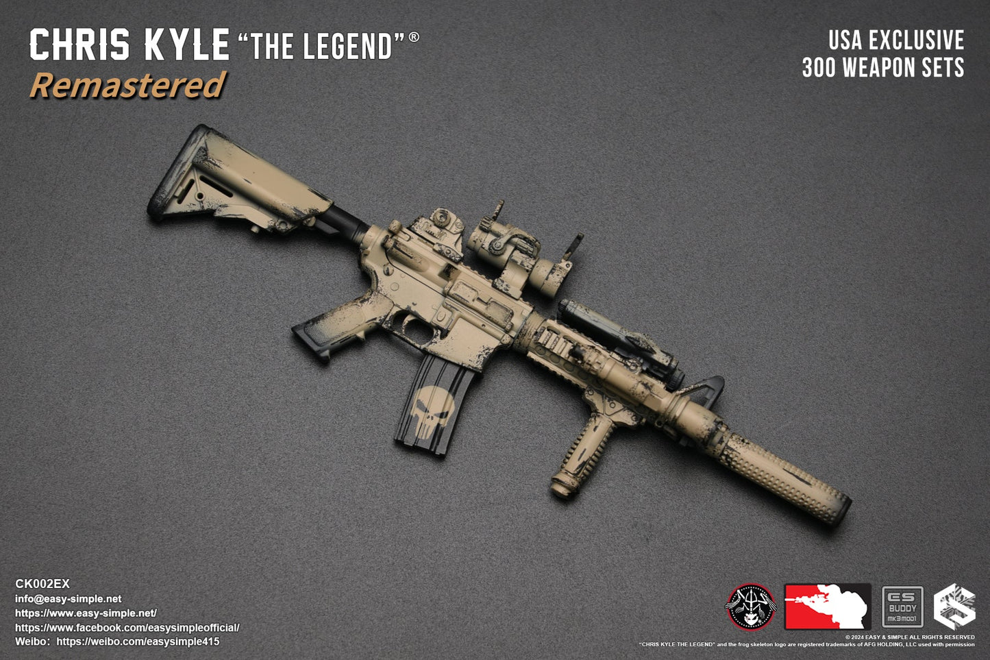 1:6 scale Easy & Simple Chris Kyle "The Legend" Remastered Exclusive Weapon Set