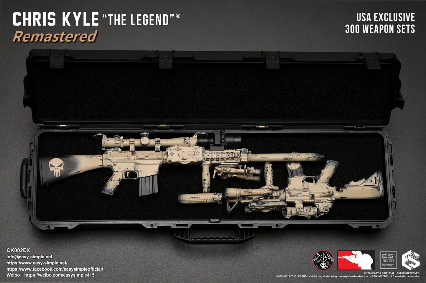 1:6 scale Easy & Simple Chris Kyle "The Legend" Remastered Exclusive Weapon Set