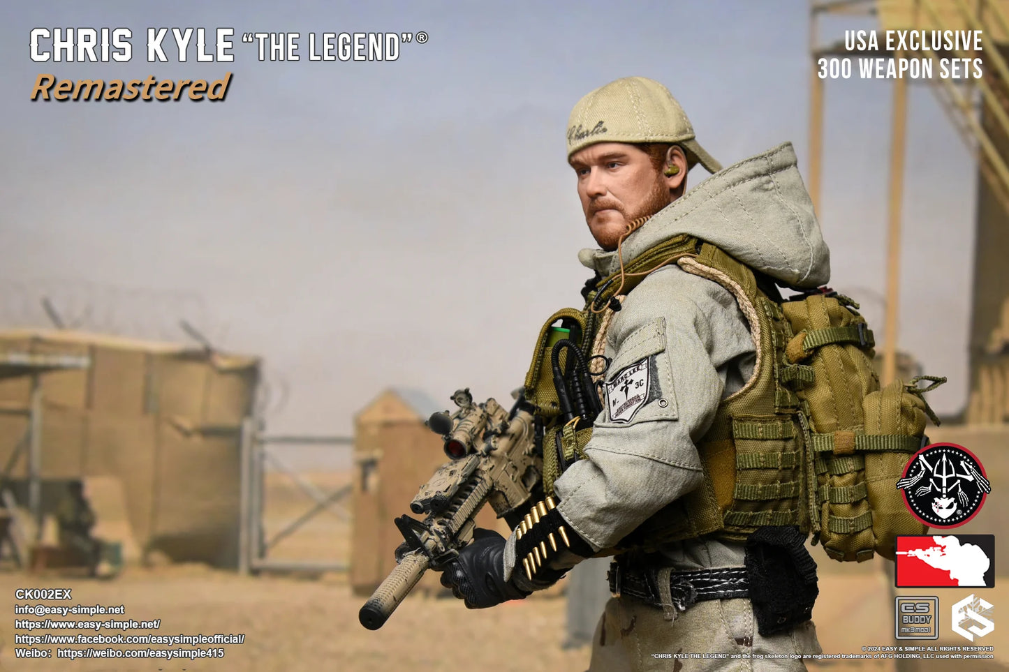 1:6 scale Easy & Simple Chris Kyle "The Legend" Remastered Exclusive Weapon Set