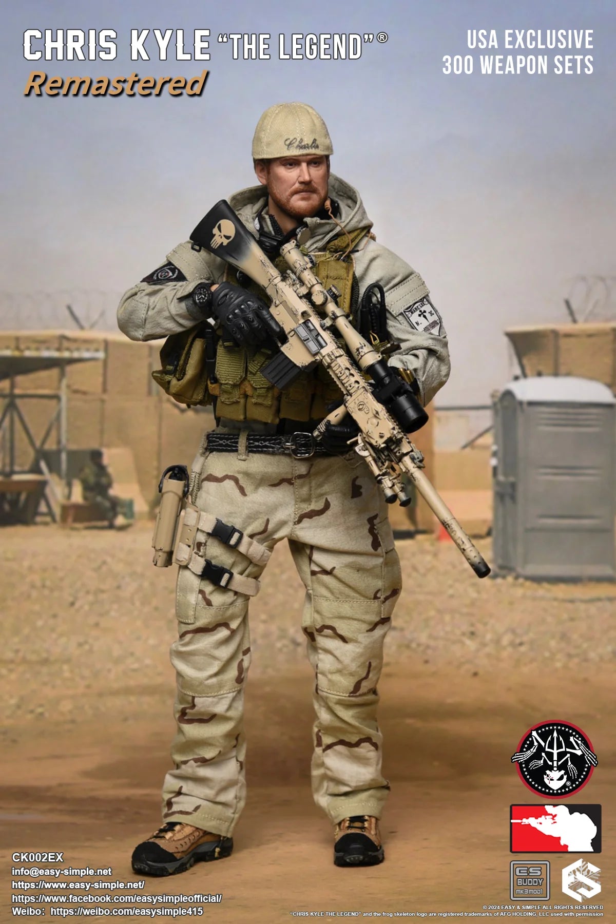 1:6 scale Easy & Simple Chris Kyle "The Legend" Remastered Exclusive Weapon Set