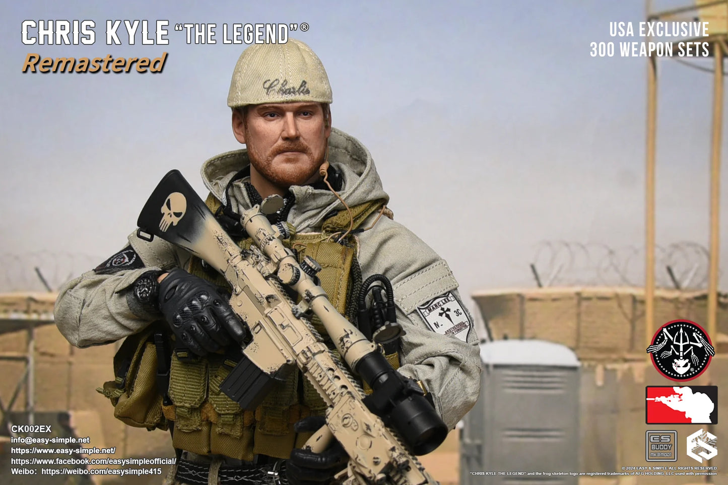 1:6 scale Easy & Simple Chris Kyle "The Legend" Remastered Exclusive Weapon Set