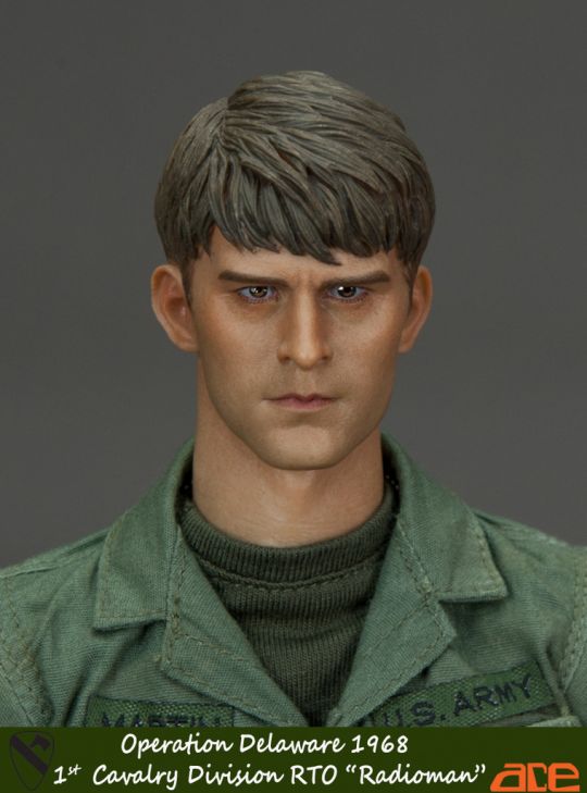 1:6 scale ACE Vietnam Operation Delaware RTO Male Head Sculpt for 12" Figures