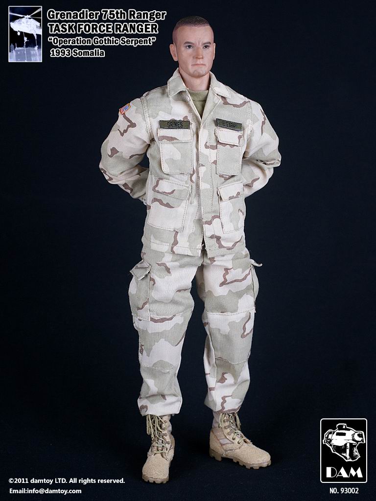 1:6 DamToys Ranger "Grimes" Uniform Patches for 12" Figures