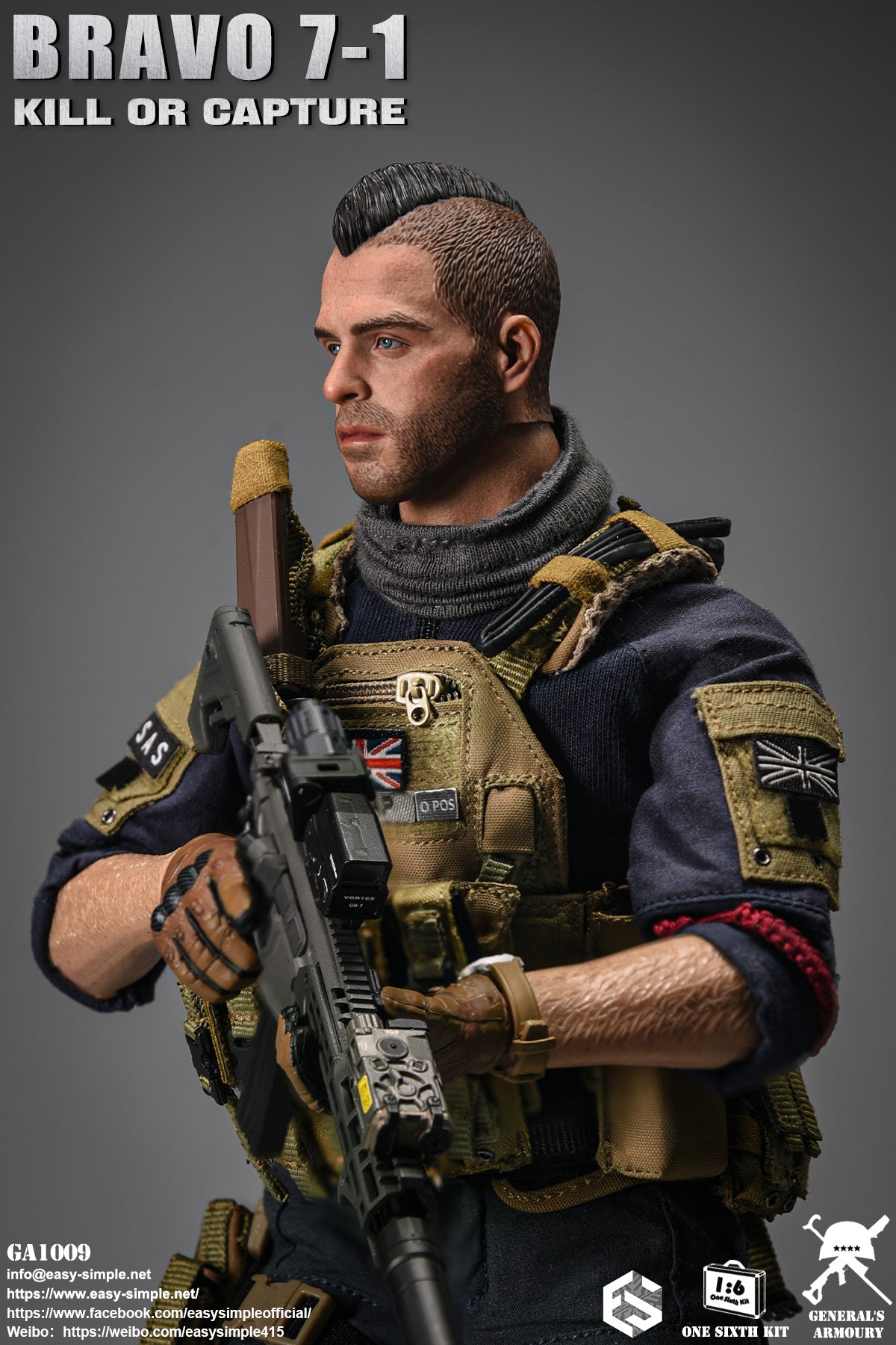 1:6 scale General's Armoury Bravo 7-1 Kill or Capture (Soap) 12" Figure GA1009