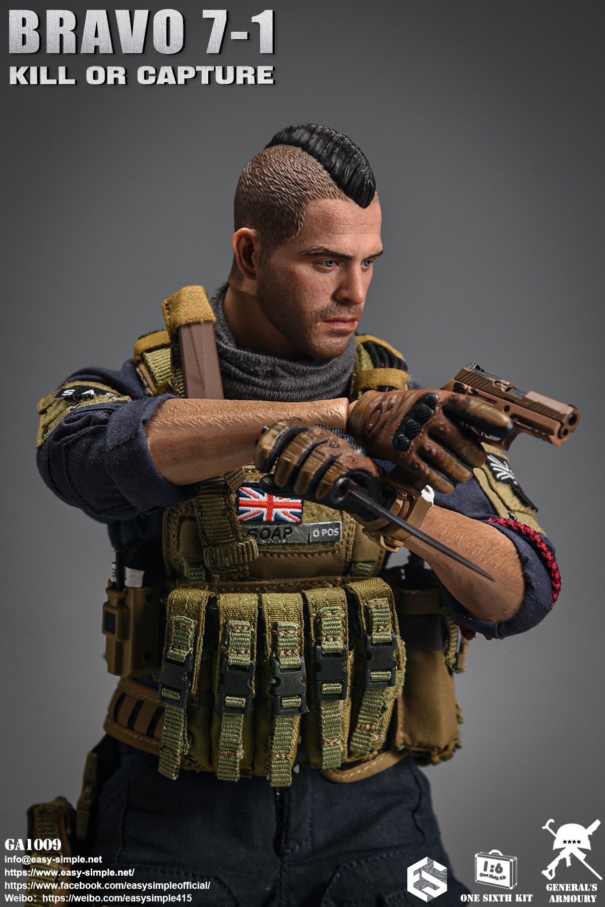 1:6 scale General's Armoury Bravo 7-1 Kill or Capture (Soap) 12" Figure GA1009
